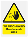 Waarschuwingsbord Waarschuwing doodlopende gang