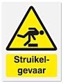 Waarschuwingsbord Struikelgevaar