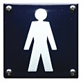 Emaille pictogram WC Heren