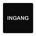 Pictogram Ingang zwart 10 x 10 cm