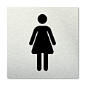 Pictogram vierkant Toilet dames