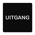 Pictogram Uitgang zwart 10 x 10 cm