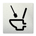 Pictogram vierkant WC schoonmaken
