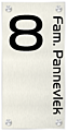 Naambord plexiglas met aluminium rvs 15 x 30 cm