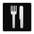 Pictogram Restaurant zwart 10 x 10 cm