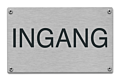 Ingang tekstbord rvs