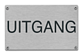 Tekstbord rvs Uitgang