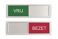 Schuifbordje deurbordje kunststof - vrij - bezet