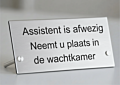 Tafelbordje 20 x 10 cm aluminium met eigen tekst