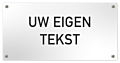 Tekstbord Kunststof eigen tekst Wit