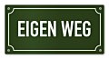 Tekstbord Eigen weg 20 x 10 cm groen