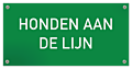 Tekstbord Kunststof Honden aan de lijn