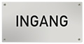 Tekstbord Kunststof Ingang zilver
