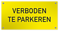 Tekstbord kunststof Verboden te Parkeren