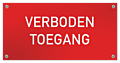 Tekstbord Kunststof Verboden toegang rood