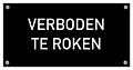 Tekstbord Verboden te roken Zwart