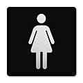 Pictogram Toilet Dames zwart 10 x 10 cm