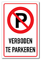 Bord Verboden te parkeren