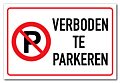 Bord verboden te parkeren