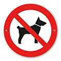 Verbodsbord Verboden voor honden 15 cm rond