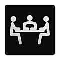 Pictogram Vergaderen zwart 10 x 10 cm