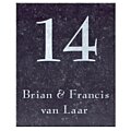 Naambord natuursteen staand 20 x 25 cm