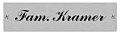 Aluminium naamplaatje gegraveerd 12 x 3 cm schroeven