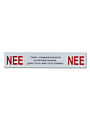 Aluminium Nee Nee bord