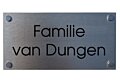 Naambord aluminium gegraveerd 24 x 12 cm