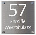 Naambord aluminium gegraveerd 12 x 12 cm