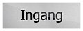 Deurbord Ingang