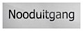 Deurbord Nooduitgang