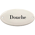 Deurbordje emaille Douche