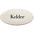Deurbordje emaille Kelder