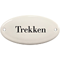 Deurbordje emaille Trekken