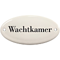 Deurbordje emaille Wachtkamer