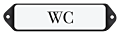 Deurbordje emaille WC