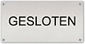 Tekstbord Aluminium Gesloten