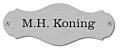 Aluminium naamplaatje sier 14,1 x 5,3 cm