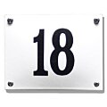 Emaille huisnummerbord gebold 13 x 10 cm | 19 x 16 cm