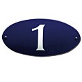 Emaille huisnummerbord ovaal 10 x 5 cm | 20 x 10 cm