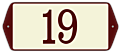 Huisnummerbord emaille oormodel 23 x 10 cm klassiek