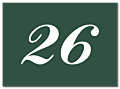 Huisnummerbord klassiek 22 x 16 cm groen