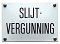 Emaille naambord slijtvergunning slijterij 30 x 20 cm | 14 x 10 cm