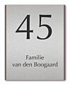 Naambord aluminium gebogen 12 x 15 cm