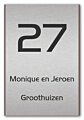 Naambord aluminium 17 x 25 cm gebogen