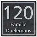 Naambord Belgisch blauwsteen 17,5 x 17,5 cm
