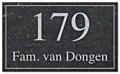 Naambord Belgisch blauwsteen 25 x 15 cm