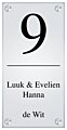 Naambord plexiglas edge 15 x 30 cm