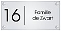 Naambord plexiglas edge 30 x 15 cm